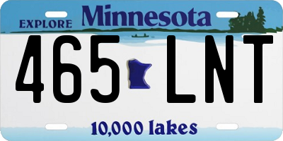 MN license plate 465LNT