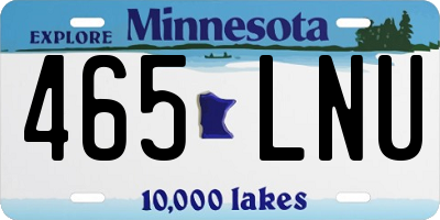 MN license plate 465LNU