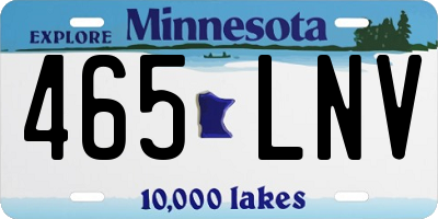 MN license plate 465LNV