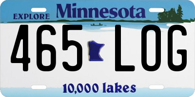 MN license plate 465LOG