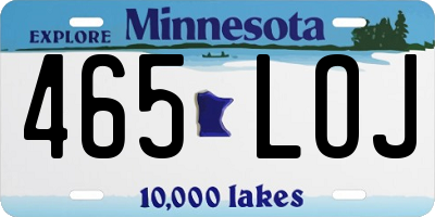 MN license plate 465LOJ