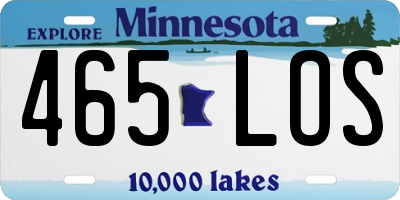 MN license plate 465LOS