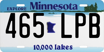 MN license plate 465LPB