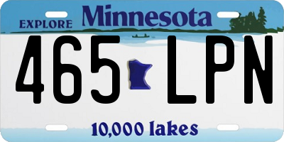 MN license plate 465LPN