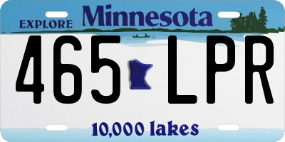 MN license plate 465LPR