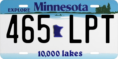MN license plate 465LPT