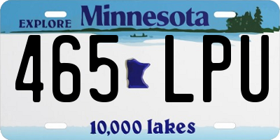 MN license plate 465LPU