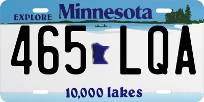 MN license plate 465LQA