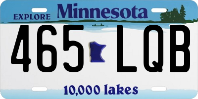 MN license plate 465LQB