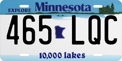 MN license plate 465LQC
