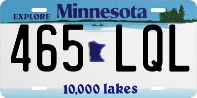MN license plate 465LQL