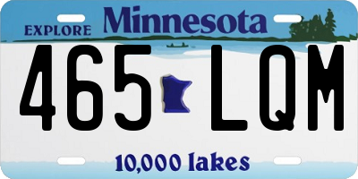 MN license plate 465LQM