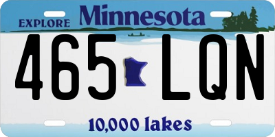 MN license plate 465LQN