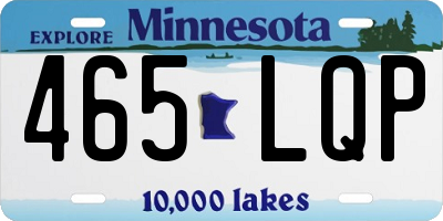 MN license plate 465LQP