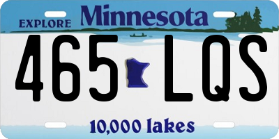 MN license plate 465LQS