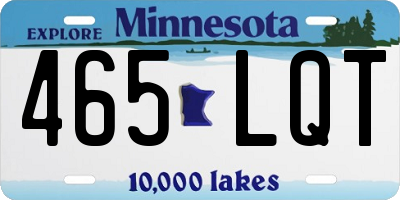 MN license plate 465LQT