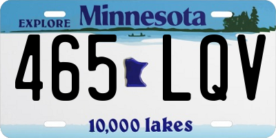 MN license plate 465LQV