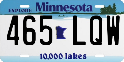 MN license plate 465LQW