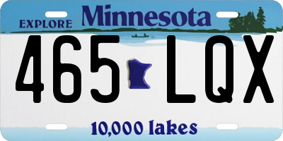 MN license plate 465LQX
