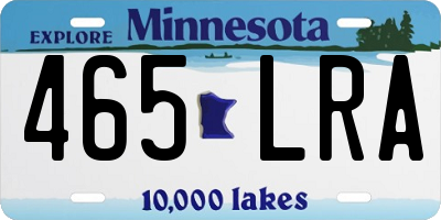 MN license plate 465LRA