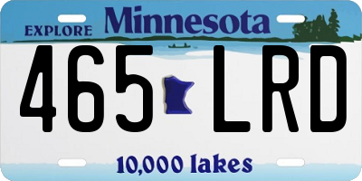 MN license plate 465LRD