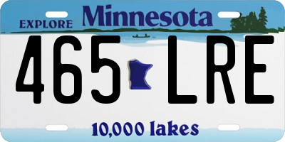 MN license plate 465LRE