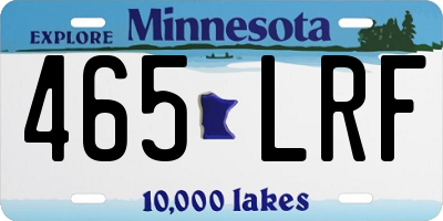 MN license plate 465LRF