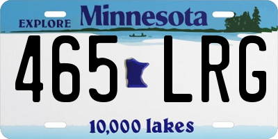 MN license plate 465LRG