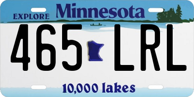 MN license plate 465LRL