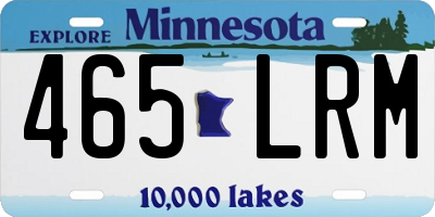 MN license plate 465LRM