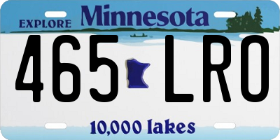 MN license plate 465LRO