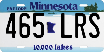 MN license plate 465LRS