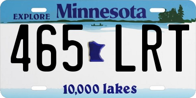 MN license plate 465LRT