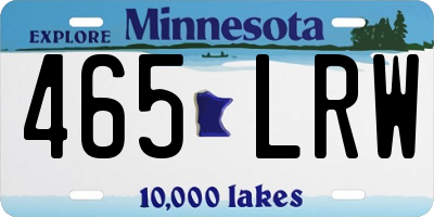 MN license plate 465LRW
