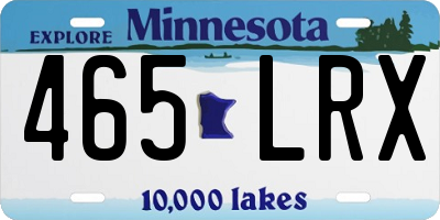 MN license plate 465LRX