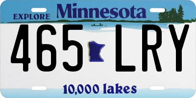 MN license plate 465LRY
