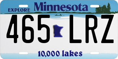 MN license plate 465LRZ