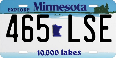 MN license plate 465LSE