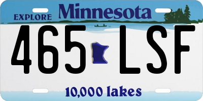 MN license plate 465LSF