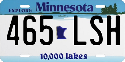 MN license plate 465LSH
