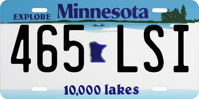 MN license plate 465LSI