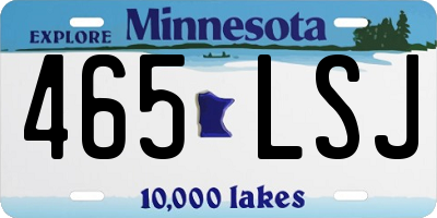 MN license plate 465LSJ