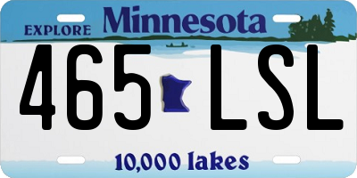 MN license plate 465LSL
