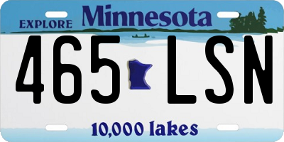 MN license plate 465LSN