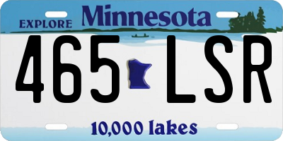 MN license plate 465LSR