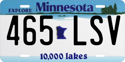 MN license plate 465LSV