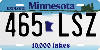 MN license plate 465LSZ