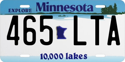MN license plate 465LTA