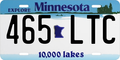 MN license plate 465LTC