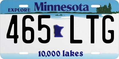MN license plate 465LTG
